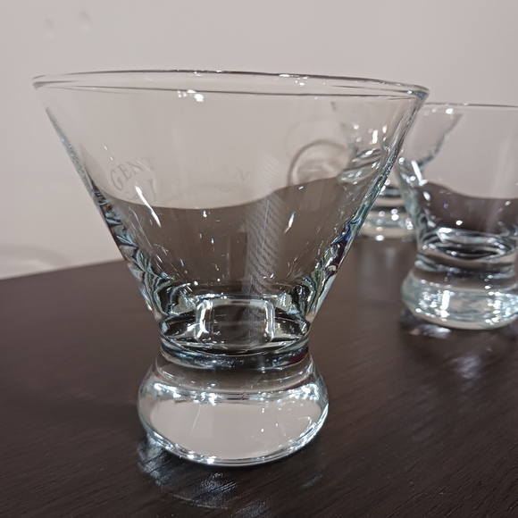 (4) Gentleman Jack Etched Jack Daniel's Whiskey Stemless Martini Glasses - Picture 4 of 15